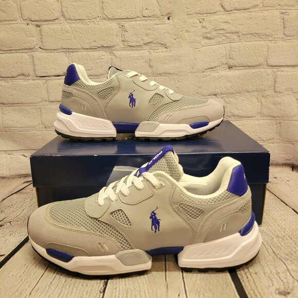 Polo Ralph Lauren Men's Jogger Suede & Mesh Sneaker - Picture 3 of 9